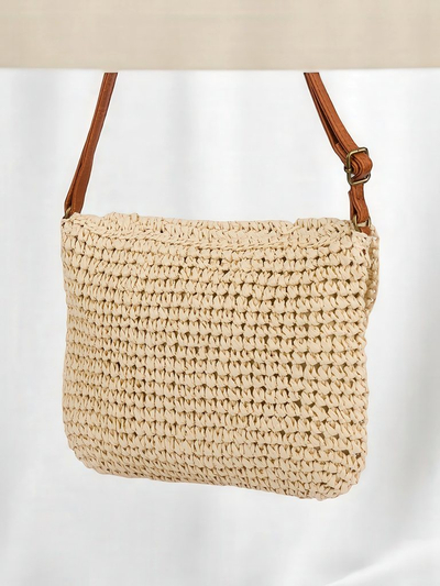 Royalfashion Petit sac à main en paille pour femme Sunny Stripes Mini