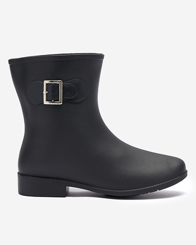 Bottes de pluie mates pour femmes avec boucle noire Falloci- Footwear