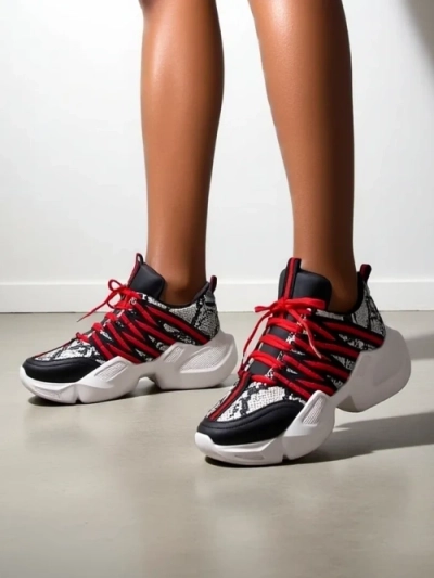 Baskets de sport Royalfashion pour femmes sur une semelle plus épaisse Ivvert