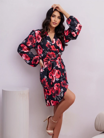 Robe mi-longue Royalfashion pour femmes avec motif floral