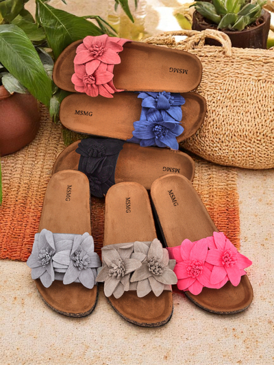 Sandales pour femmes Royalfashion avec fleurs Foules