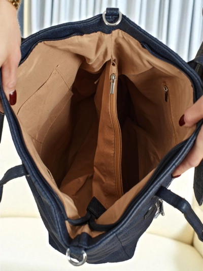 Sac à main shopper pour femmes en cuir écologique Tessira
