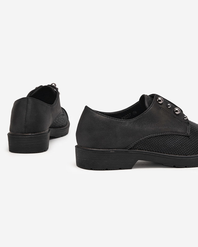 OUTLET Chaussures en cuir écologique pour femmes noires Sudi- Footwear