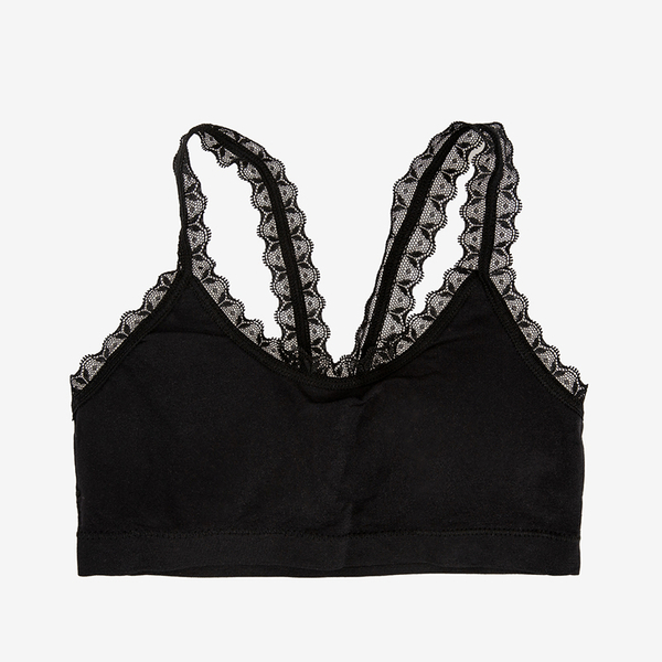 Soutien-gorge élastique noir pour fille - Sous-vêtements