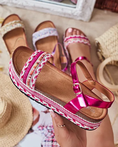 Royalfashion Sandales en mussir brodé pour femme