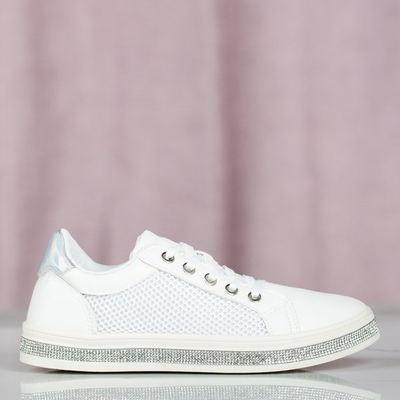 Sneakers blanches avec zircons Sedatulla - Footwear 1