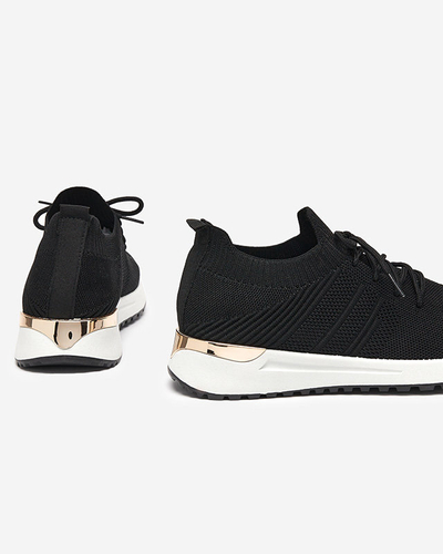 Chaussures de sport tissées noires pour femmes Ferroni - Footwear