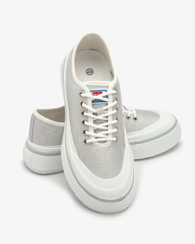 OUTLET Royalfashion Baskets compensées Ferriva gris clair pour femme