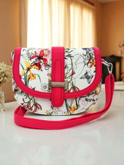 Royalfashion Petit sac à main pour femme en cuir écologique à fleurs Ori Elle