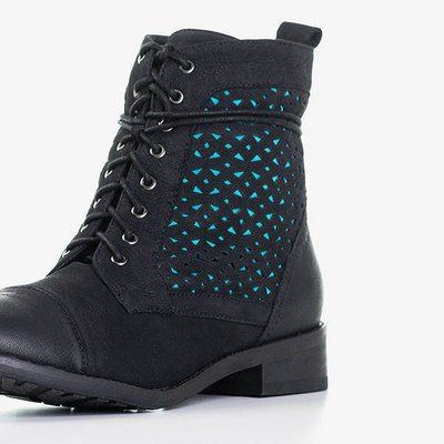 Bottes noires avec une tige ajourée Mistral - Footwear