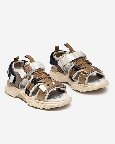 Sandale enfant beige à scratch Meteris - Chaussures