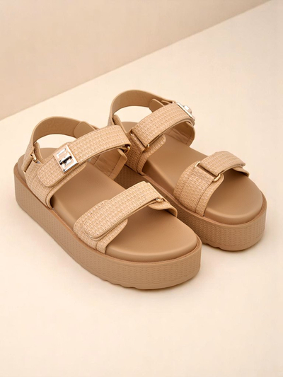 Sandales pour femmes à plateforme Royalfashion Beige Lavinia - été confortable