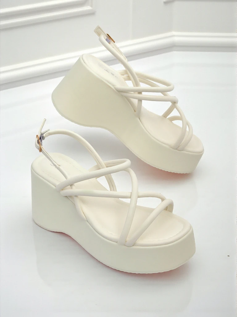 Royalfashion Sandales compensées pour femmes Skyline Straps