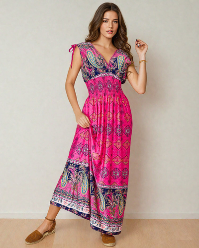 Royalfashion Robe midi imprimée pour femme