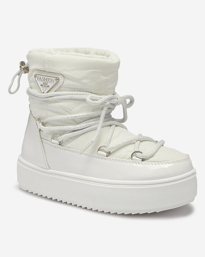 OUTLET Bottes de neige blanches pour enfants Asifa - Chaussures