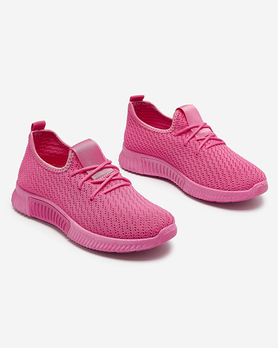 Fuchsia chaussures de sport en tissu pour femmes Vobbu- Footwear