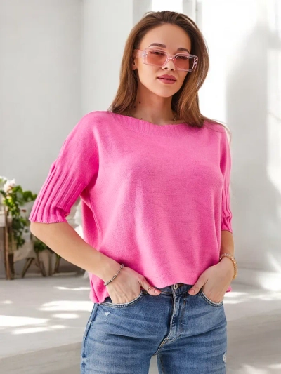 Pull en viscose Royalfashion pour femmes à manches courtes