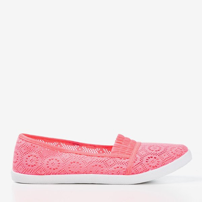 Ballerine rose fluo à enfiler - dentelle Noremies - Chaussures 1