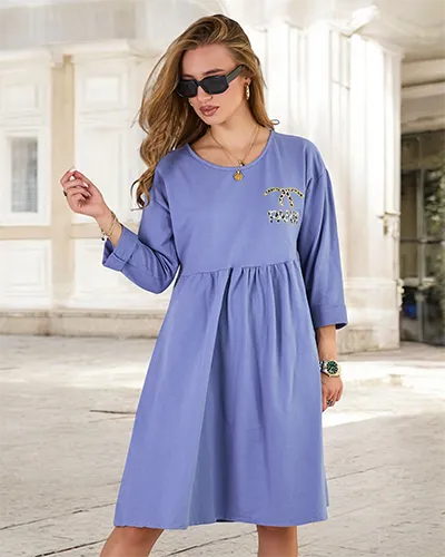 Royalfashion Robe en tissu pour femme
