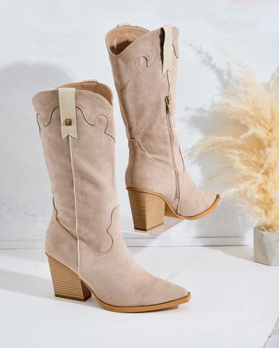 Royalfashion Femmes Bottes de cow-boy à talon Kowib