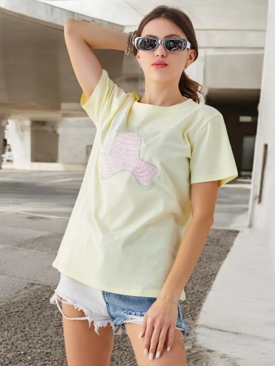 Blouse en coton pour femmes Royalfashion avec imprimé