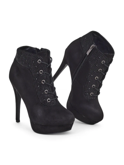 Bottines à talons pour femmes Royalfashion avec strass Efelolo