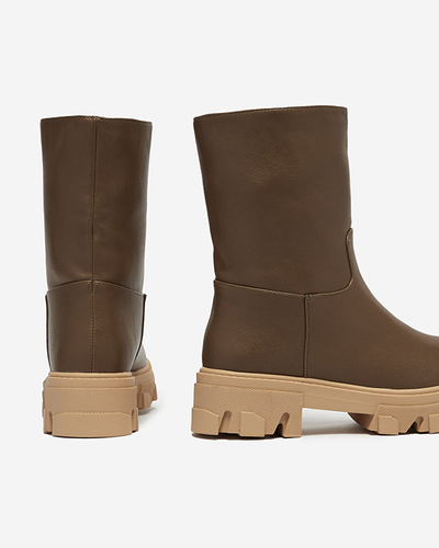 Bottines à enfiler marron foncé pour femme avec isolation Mekira - Footwear