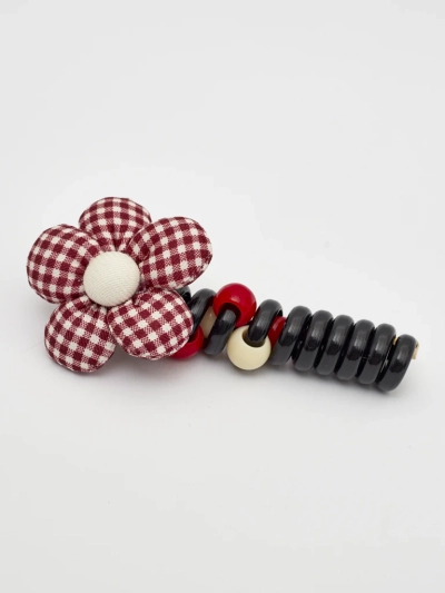 Royalfashion Elastique à cheveux en spirale avec une petite fleur Blossom Coil