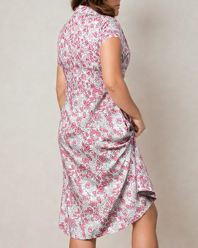 Royalfashion Robe midi à motifs floraux pour femme