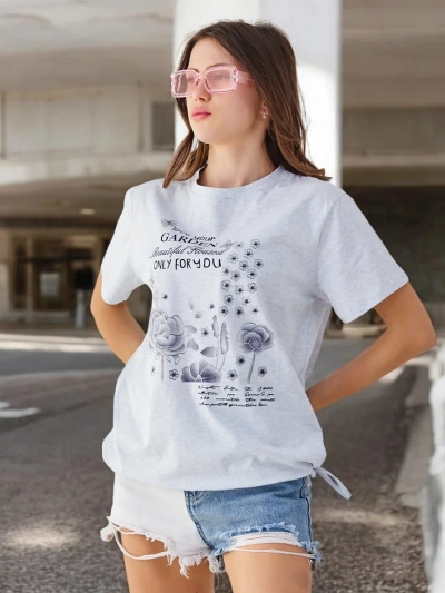 Royalfashion Blouse en coton pour femme avec l'inscription