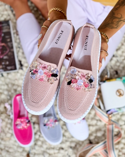 Royalfashion Demi chaussure à enfiler rose pour femme Enweta