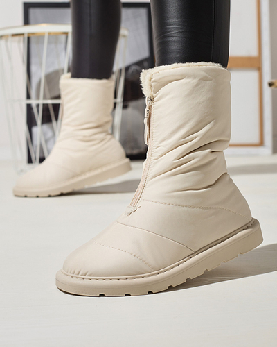 Beige chaussures pour femmes a'la bottes de neige Tirigga- Footwear