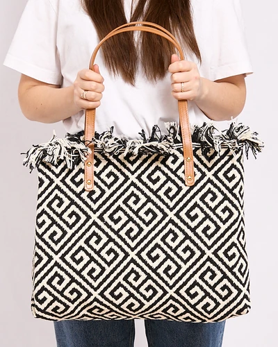 Sac de course tissé à motifs Royalfashion