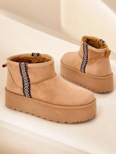 Royalfashion Bottes de neige courtes pour femmes Haluzi