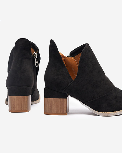 Bottes isolées noires pour femmes sur un poteau Karela marron - Chaussures