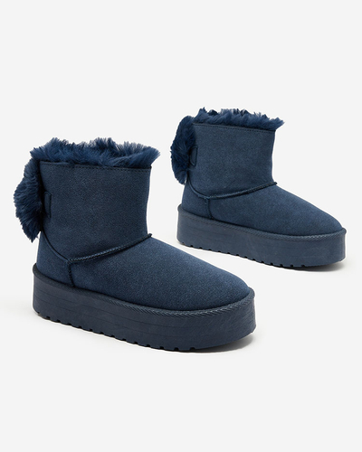 Royalfashion Bottes femmes a'la snow boots en noir Goroggo