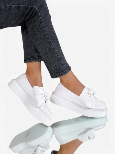 Royalfashion Mocassins élégants pour femmes avec un nœud Ortto