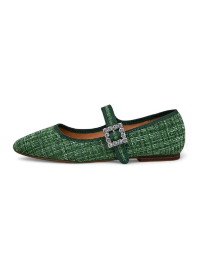 Royalfashion Ballerines à carreaux pour femmes avec boucle et strap Riffos