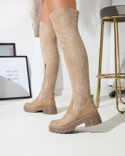 Cuissardes kaki pour femmes Liki - Footwear