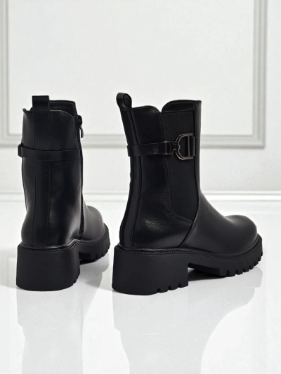 Bottines hautes pour femmes en cuir écologique Ovella