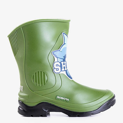 Bottes de pluie pour enfants Happy Baby vertes et noires - Footwear
