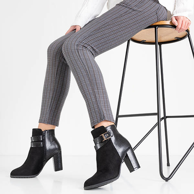 Bottines noires avec gaufrage animal Wakana - Footwear