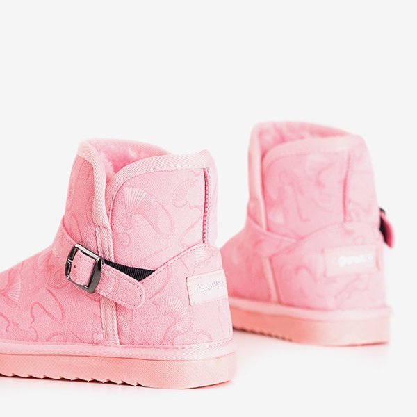 Bottes de neige pour enfants roses à boucle Smaragda - Footwear