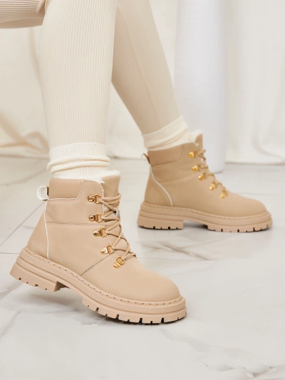 Royalfashion Trappeurs Develier beige pour femme