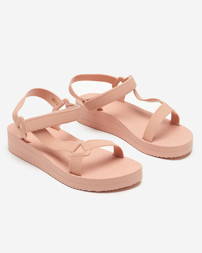 OUTLET Sandales plates roses pour femmes Ostoy-Shoes