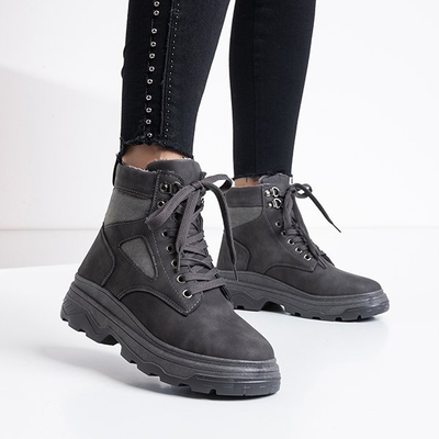 Bottes de neige femme Nevesa à lacets gris foncé - Footwear