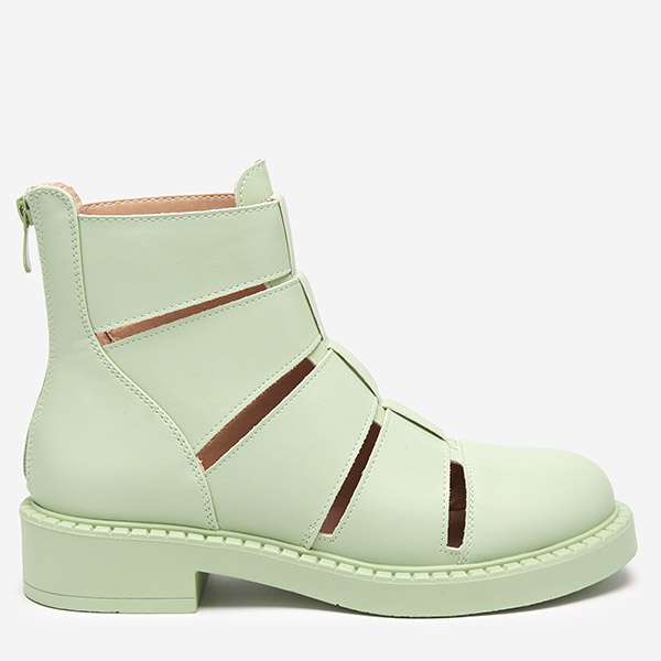 OUTLET Bottes pour femmes vertes avec découpes de Berofeli - Footwear