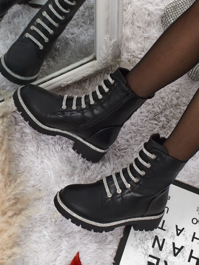 Bottines à lacets Lunara en cuir écologique pour femmes