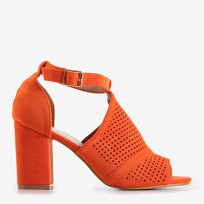 OUTLET Sandales ajourées femme orange sur le poteau Alesha - Footwear