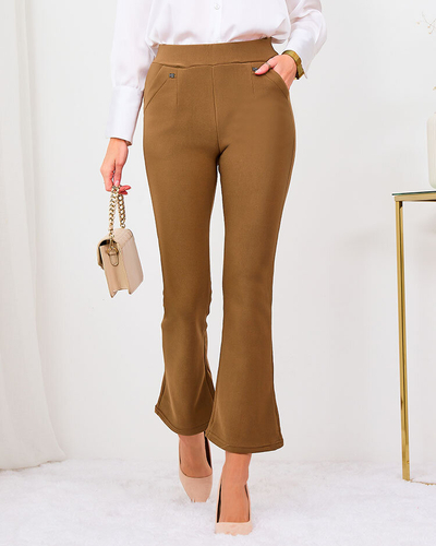 Royalfashion Leggings en éco-cuir pour femme noir a'la bells
